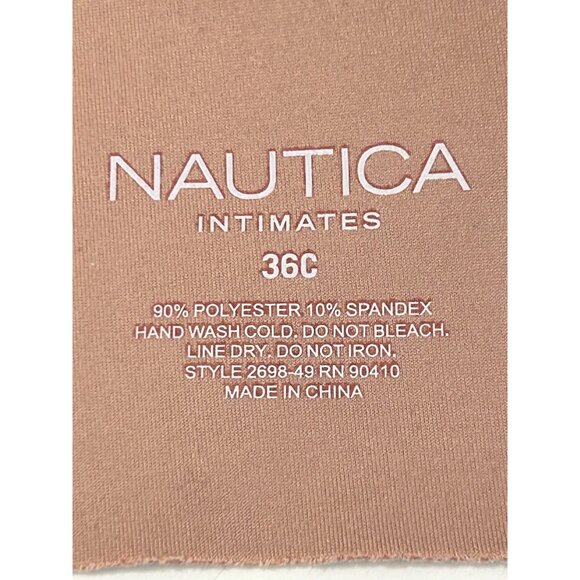 Nautica Intimates Bra Pink 36C Padded Wirefree Tagless Adjustable Wide Band - Picture 6 of 13
